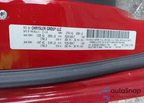 2015 Dodge Grand Caravan Se z USA, uszkodzony, nr VIN 2C4RDGBG1FR593512